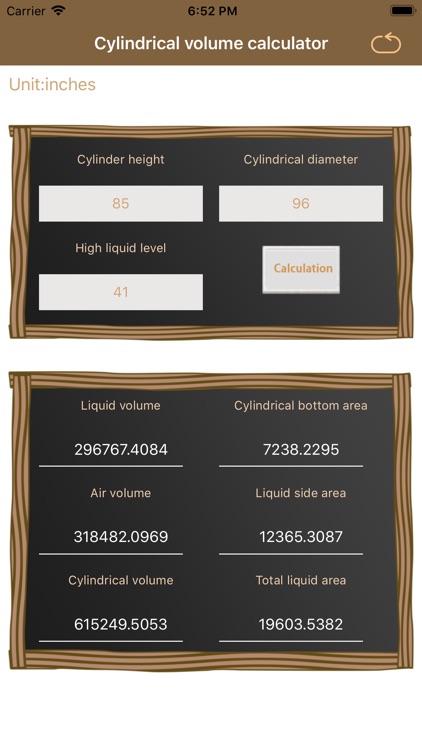 Cylindrical volume calculator