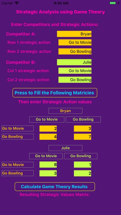 Game Theory Strategic Analysis