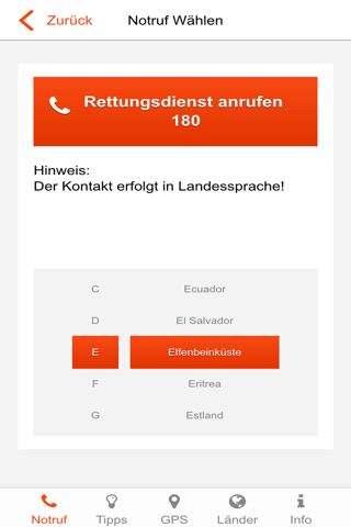 Reise-Notruf-Service screenshot 3