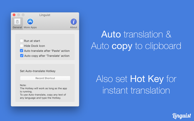 Linguist language translator for menu bar 1 20