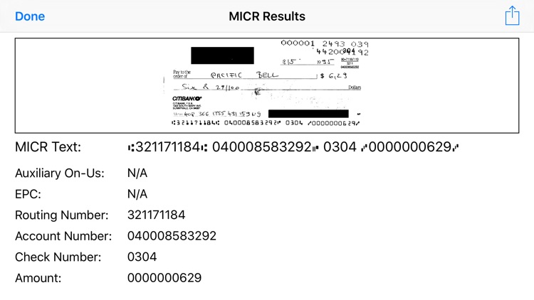 Check Scanner & MICR Reader