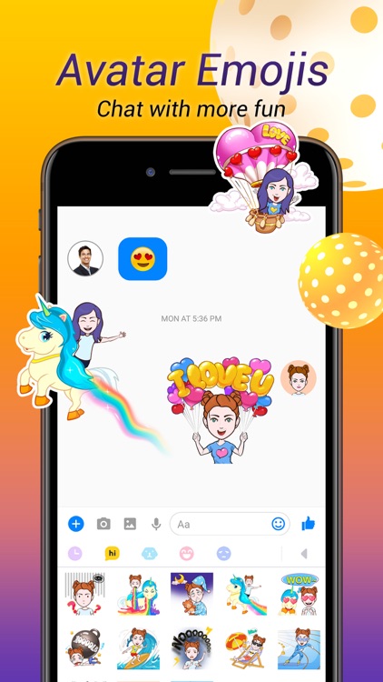 Avatar Keyboard-Themes, Emojis screenshot-3