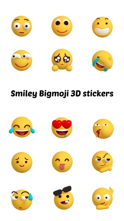 Smiley Bigmoji 3D Stickers