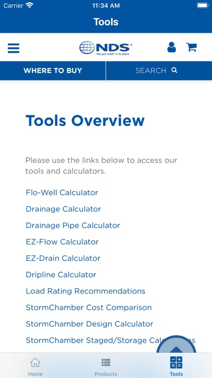 NDS Stormwater Drainage Tools