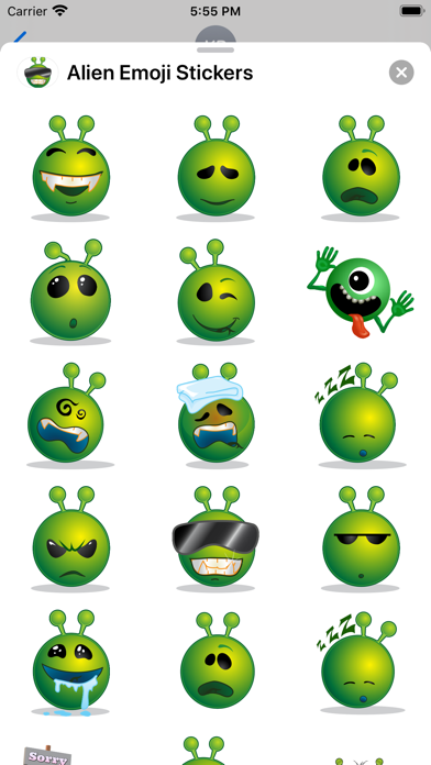 Alien Emoji Sticker-Pack screenshot 3