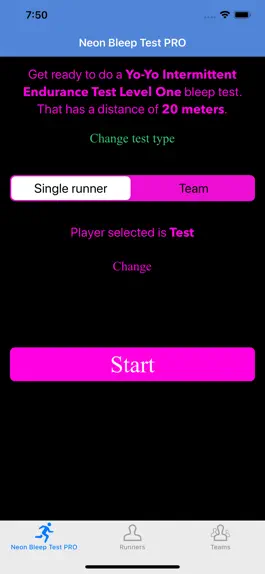 Game screenshot Neon Bleep Test PRO mod apk