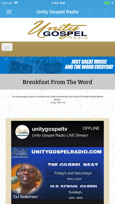 Unity Gospel Radio LIVE screenshot 3