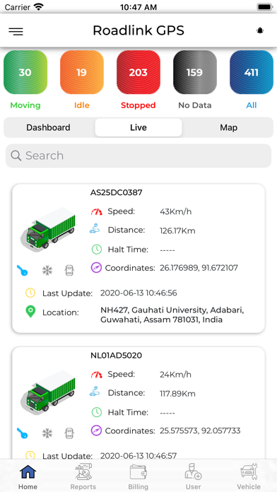 Roadlink GPS screenshot 2