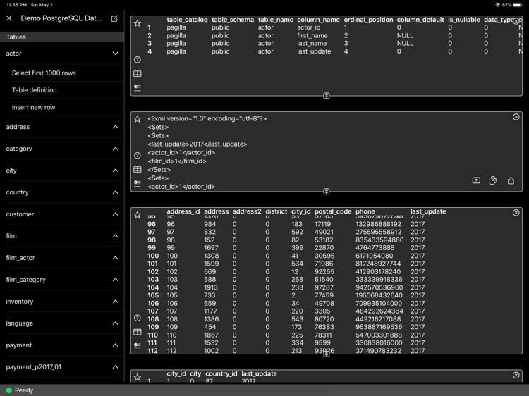 PostgreSQL Commander for iPad screenshot-4