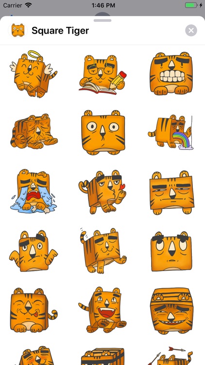 Square Tiger Sticker Pack