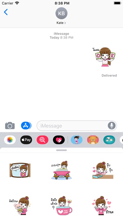 Pink Thai Girl Stickers