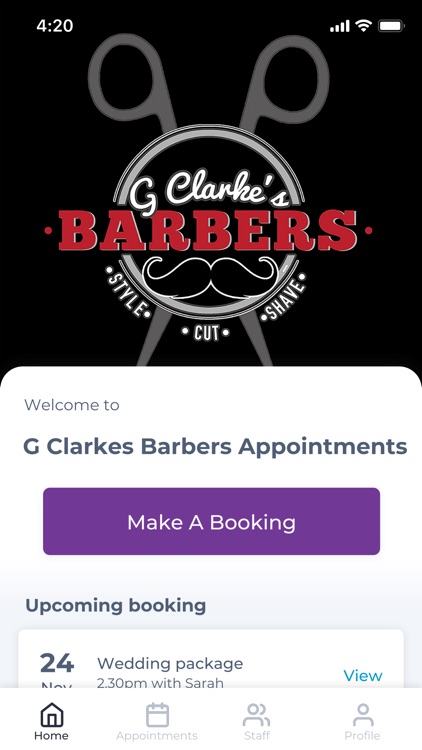 G Clarkes Barbers Appointments