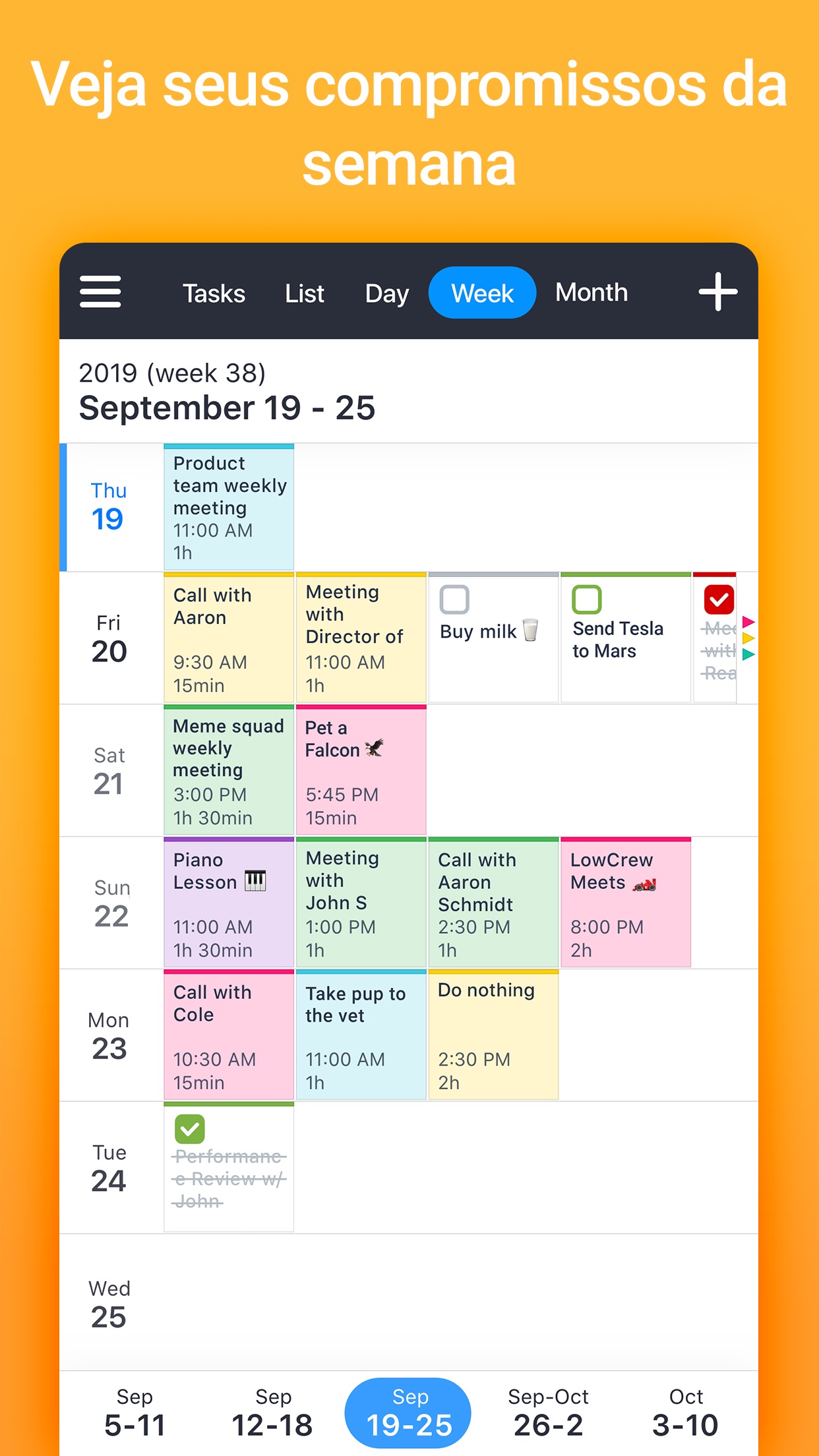 Screenshot do app Calendars 5 da Readdle