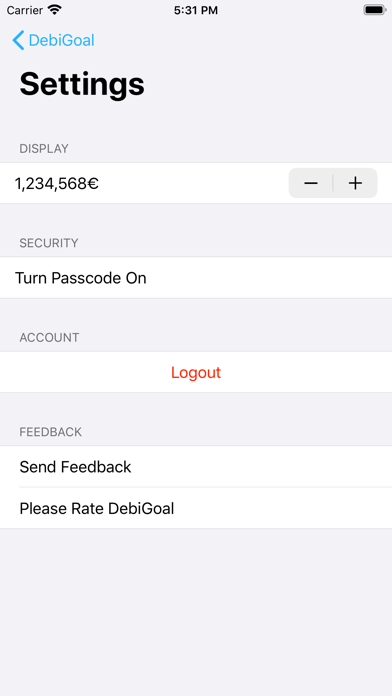 DebiGoal screenshot 3