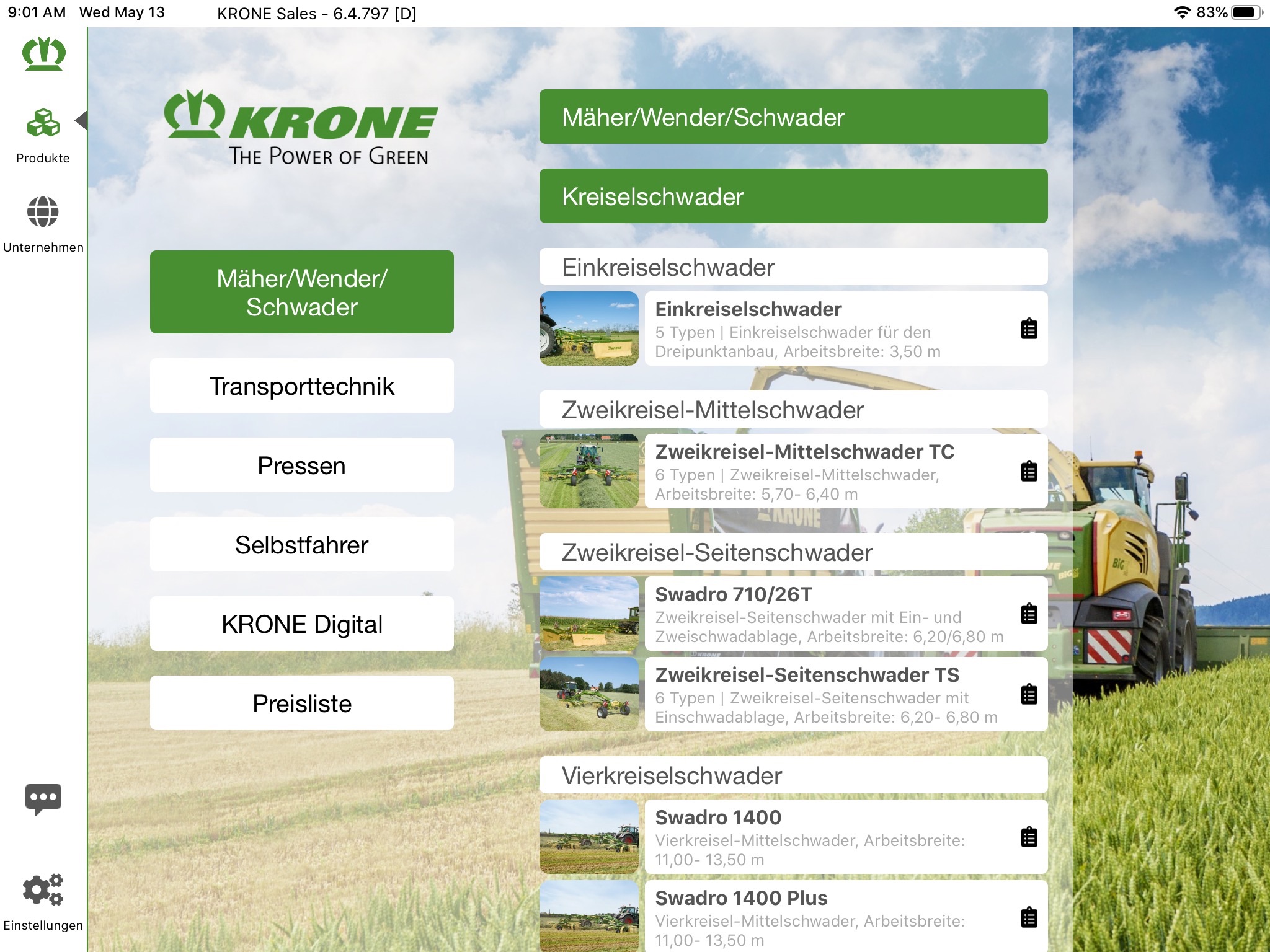 KRONE Sales screenshot 2