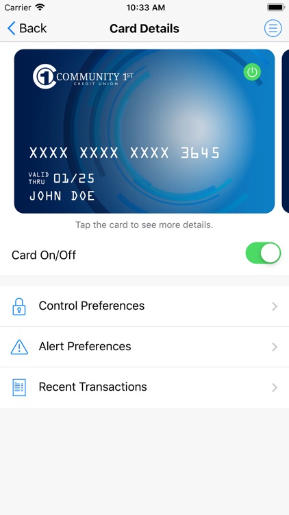 Community 1st Card Control