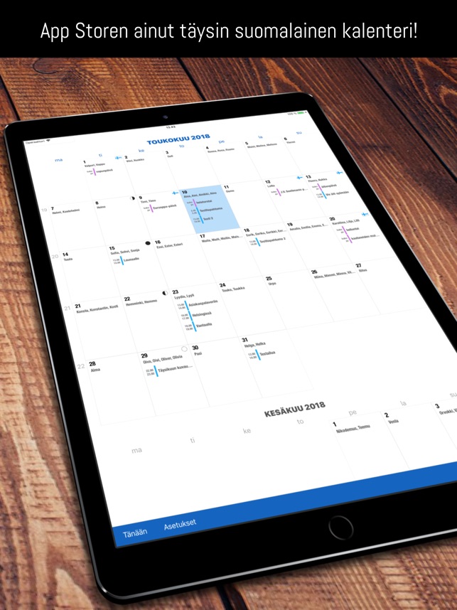Suomalainen kalenteri App Storessa