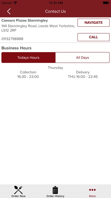 Caesars Pizzas Stanningley. screenshot-3