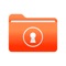 When importing your files in a protected folder, they are encrypted with a password hash and stored inside the app