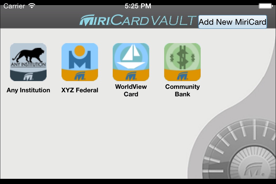 MiriCard Vault screenshot 2