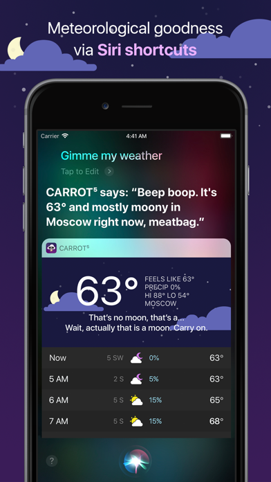 CARROT Weather - Talking Forecast Robot Screenshot 4