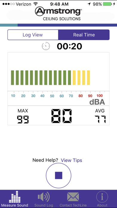 How to cancel & delete Armstrong Sound Level Meter from iphone & ipad 1