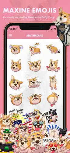Ekran Görüntüsü 2 MaxiMojis - Corgi dog stickers iphone