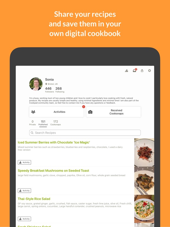 Allthecooks Recipes! The social recipe app. screenshot