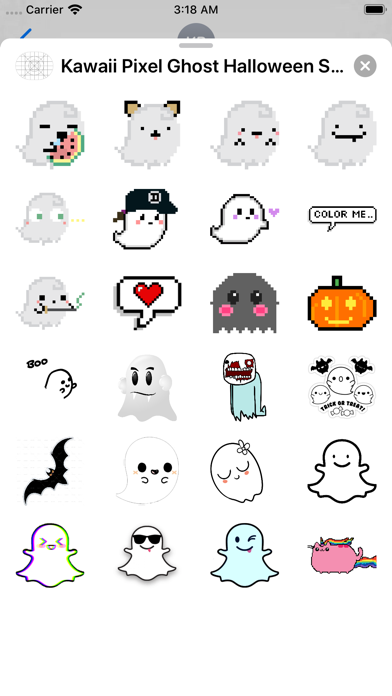 Kawaii Ghost Halloween Sticker screenshot 4