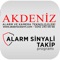 Akdeniz Alarm Sinyal Takibi uygulaması Alarm Kontrol Merkezi abonelerinin alarm sistemlerinin durumunu (alarm sisteminin kurulu olup olmadığı) ve Alarm merkezine gelen 30 sinyali görebilecekleri uygulama