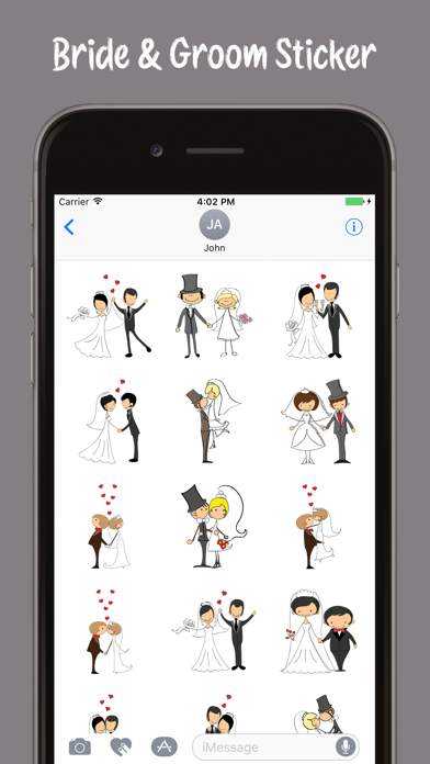 How to cancel & delete Bride Groom Stickers Pack from iphone & ipad 1