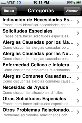 Food Allergies - Spanish screenshot 3