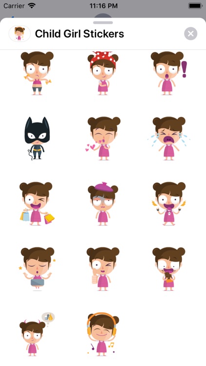 Child Girl Stickers