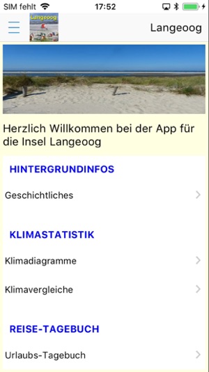 Langeoog App für den Urlaub