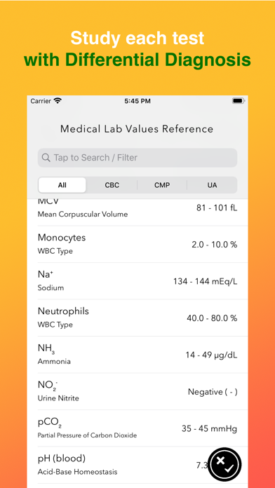 Medical Lab Values Reference screenshot 2