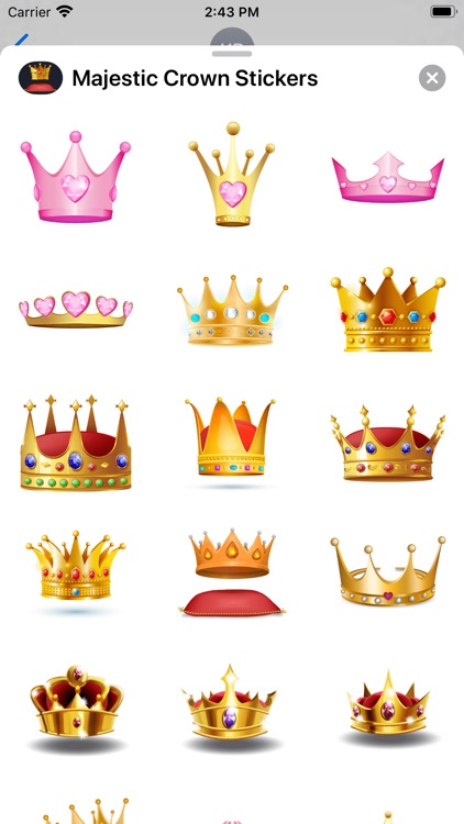 Majestic Crown Stickers