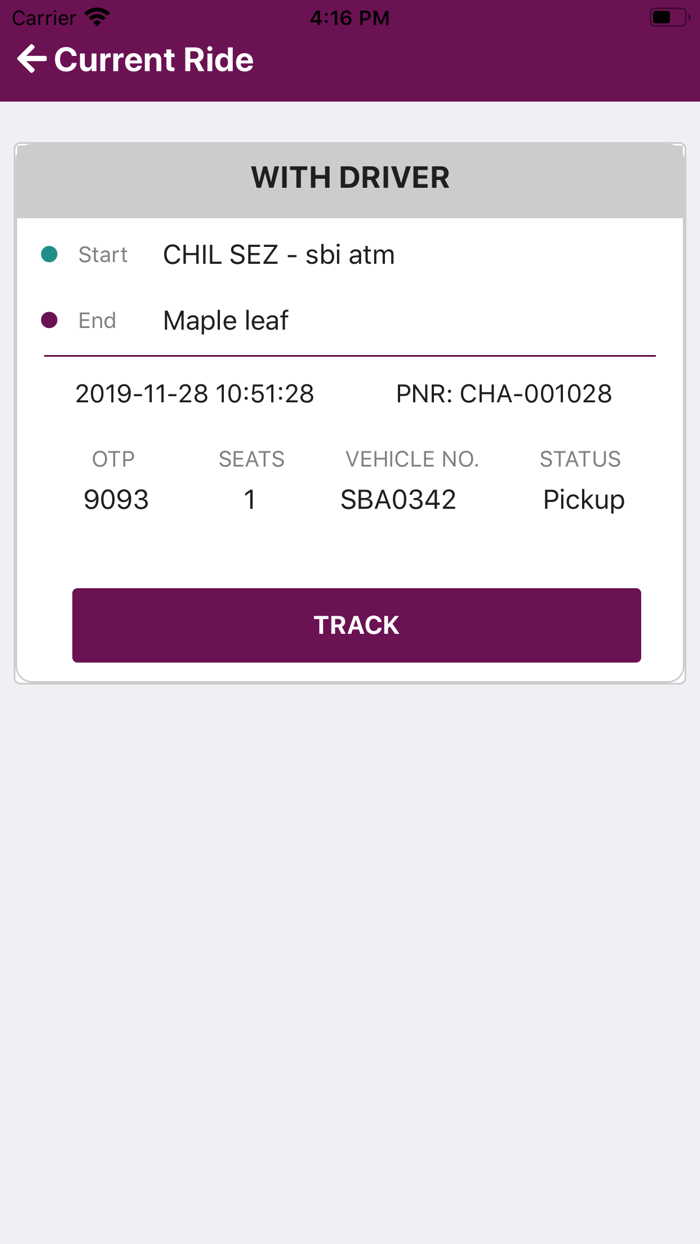 Engineer Vehicle Tracking