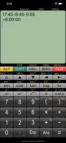 Captura 2 Panecal calculadora científica iphone