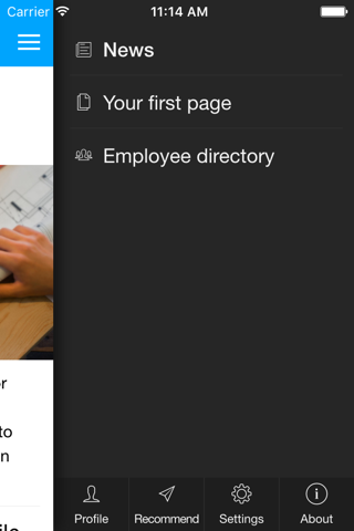 Staffbase Employee App - náhled