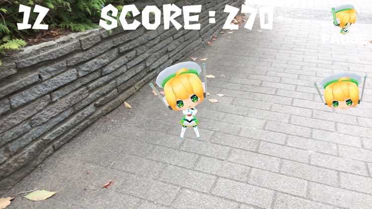 クエリちゃんにみかんをあたえるAR