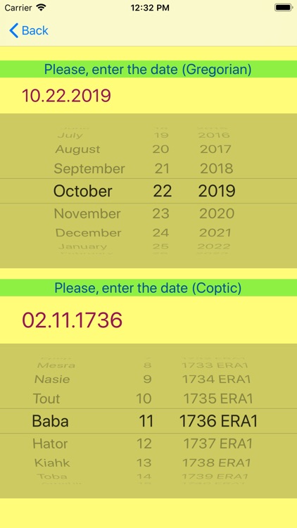 Coptic & Persian calendar