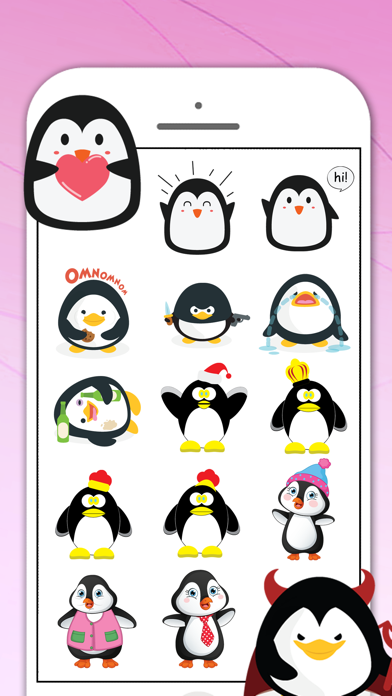 Penguin Sticker for iMessage screenshot 2