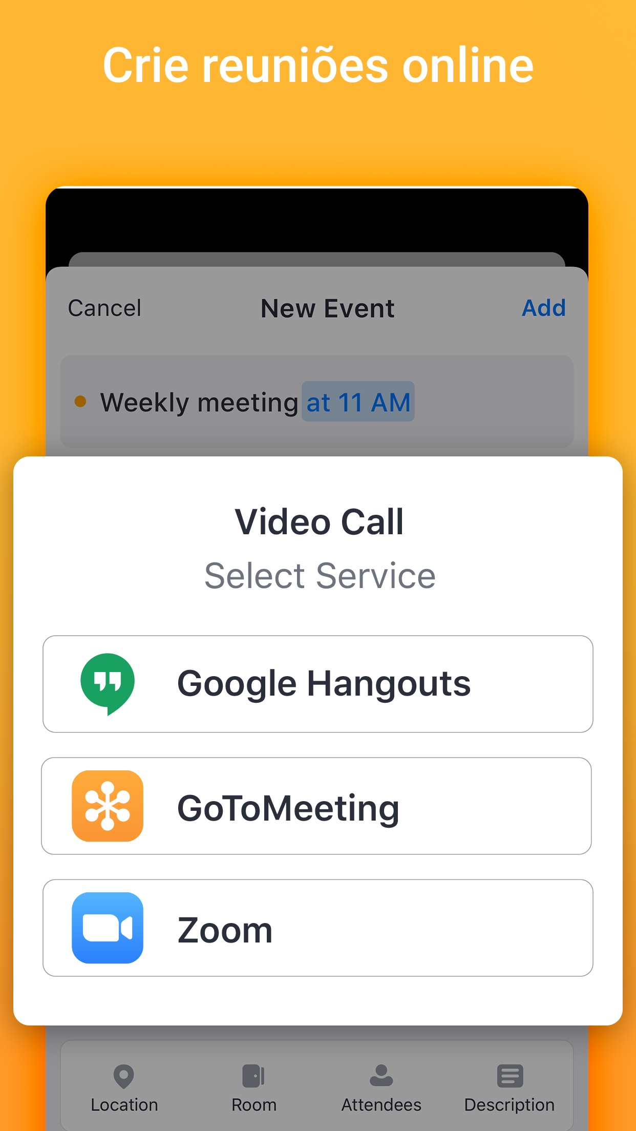 Screenshot do app Calendars 5 da Readdle