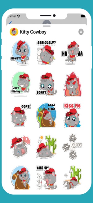 Kitty Cowboy Stickers(圖2)-速報App