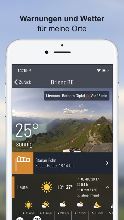 Wettervorhersagen Schweiz screenshot-0