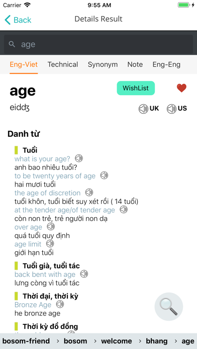 Từ điển Anh Việt  V-Dictionary screenshot 2