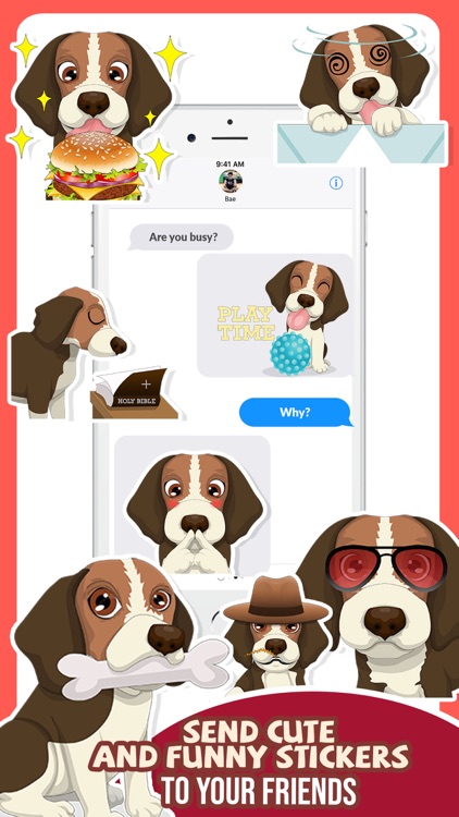 Beagle Dog Emojis Stickers App screenshot-3