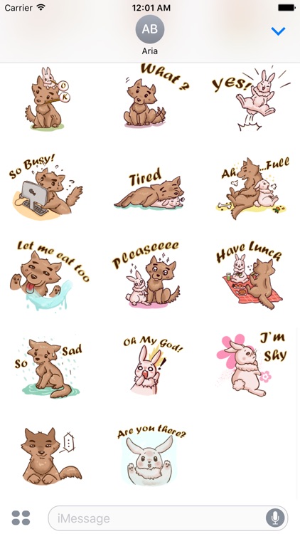 Love of Wolf and Bunny Sticker screenshot-3