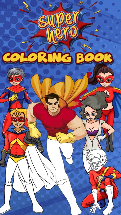 How to cancel & delete Super heroes coloring pages – paint heroes drawings from iphone & ipad 1