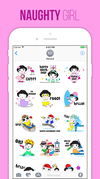 How to cancel & delete Naughty Girl Stickers from iphone & ipad 1